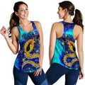Aboriginal Women's Racerback Tank - Indigenous Crocodile - Vibe Hoodie