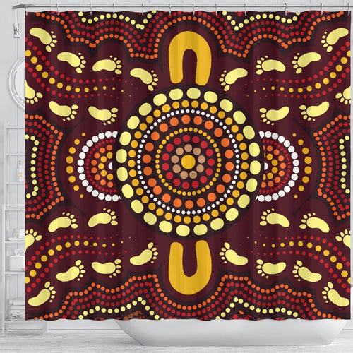 aboriginal-shower-curtain-indigenous-circle-footprint