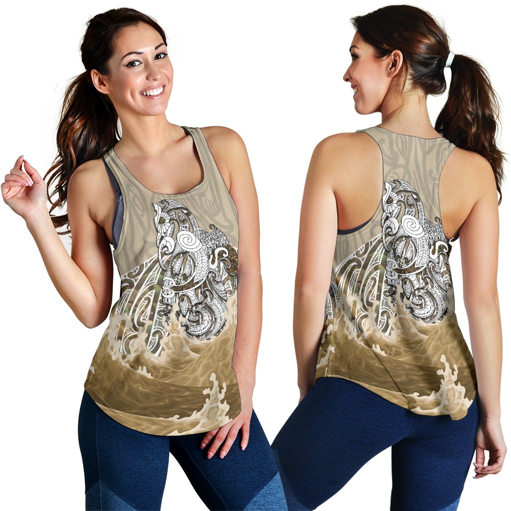 Maori Manaia The Blue Sea Women'S Racerback Tank, Golden - Vibe Hoodie