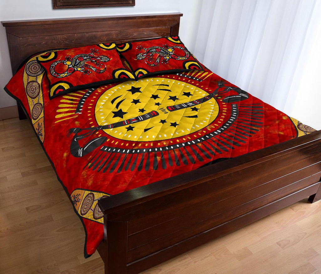 aboriginal-quilt-cover-set-lizard-and-boomerang-patterns