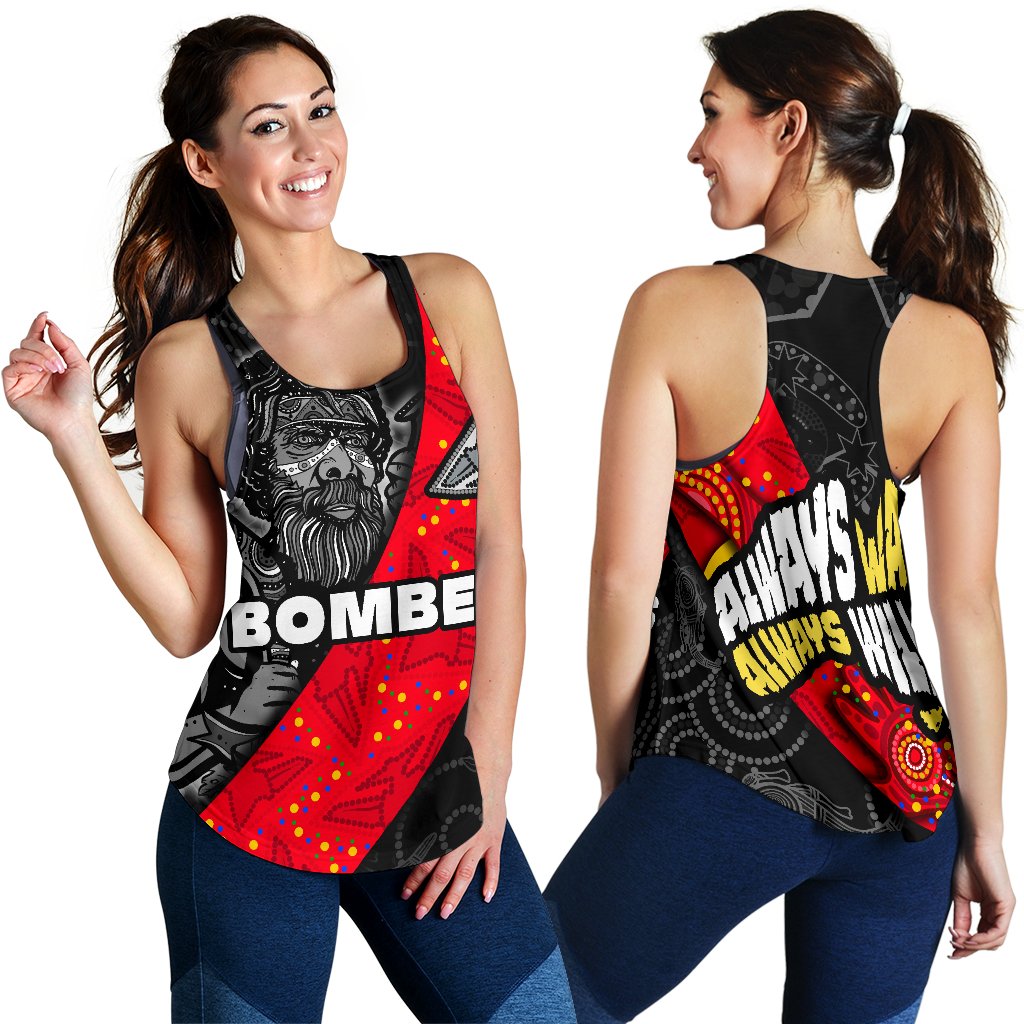 Bombers Naidoc Week Women's Racerback Tank Essendon Ingenious Spesial Version - Vibe Hoodie