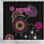 sydney-shower-curtain-sixers-indigenous-black