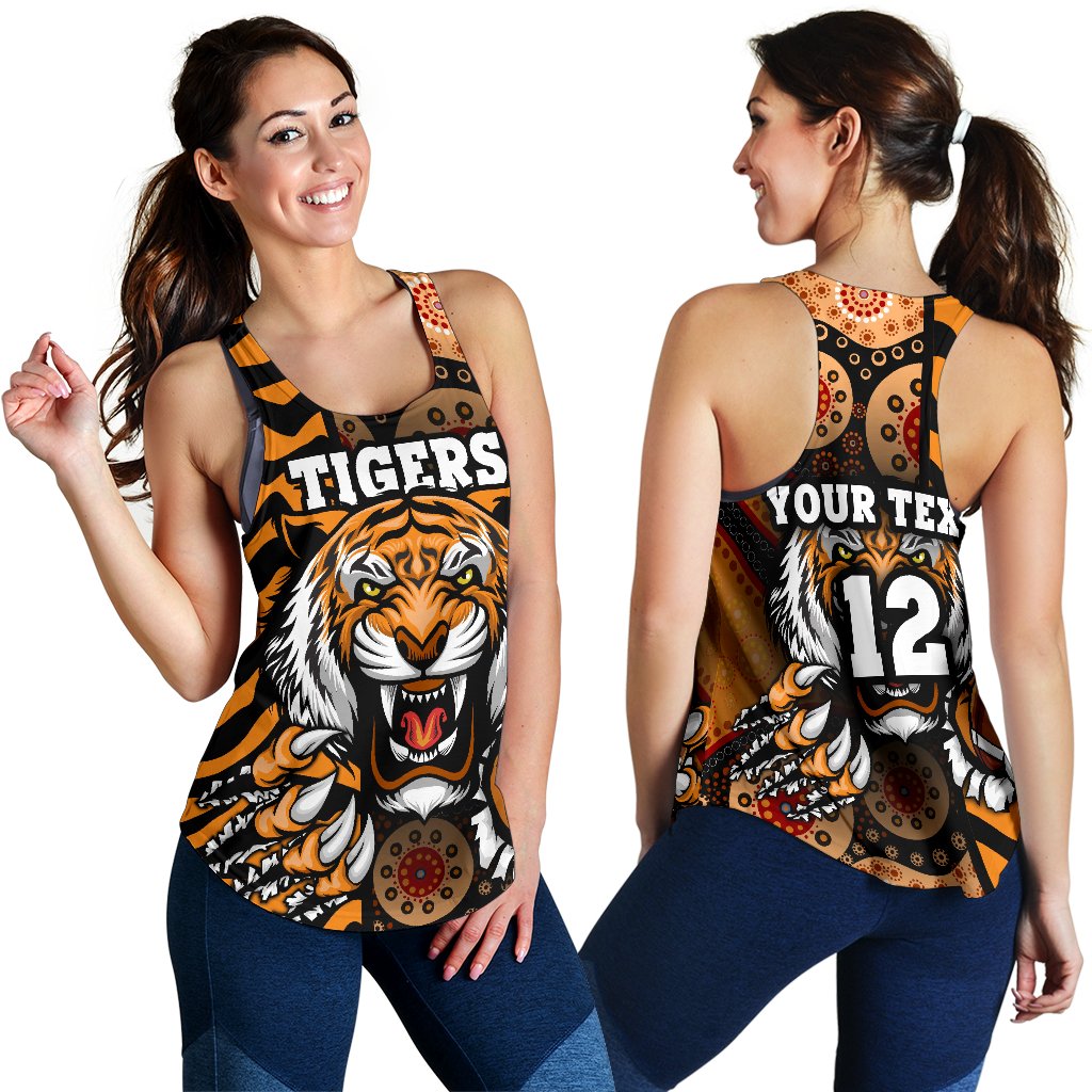 (Custom Personalised) Tigers Women's Racerback Tank Wests Tiger Skin Style - Vibe Hoodie
