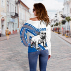 Canterbury-Bankstown Bulldogs Women's Off Shoulder Sweater Simple Style - Vibe Hoodie