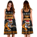 Wests Christmas Women's Dress Tigers Unique Vibes - Black - Vibe Hoodie