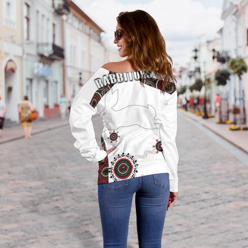 South Sydney Off Shoulder Sweater Indigenous Rabbitohs - Vibe Hoodie