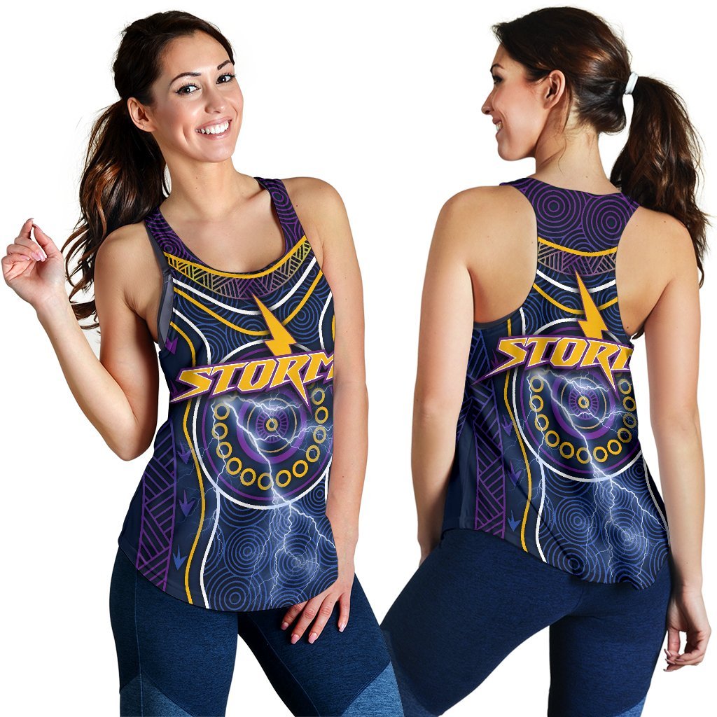Melbourne Women Racerback Tank Lightning Storm Indigenous - Vibe Hoodie