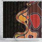 shower-curtain-aboriginal-snake-with-dot-painting