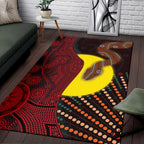 aboriginal-area-rug-indigenous-snake-sun-dot-painting