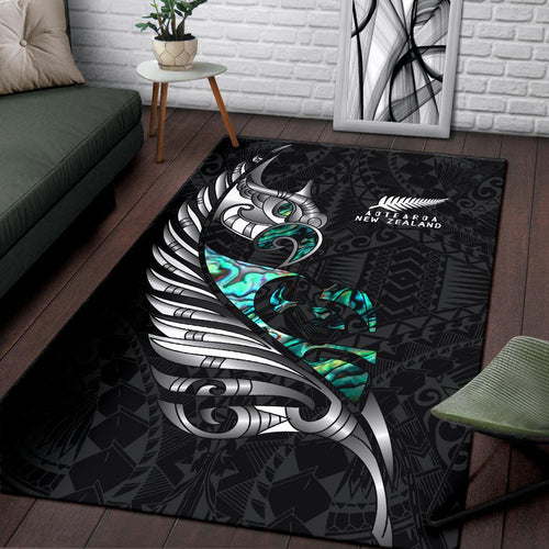 new-zealand-area-rug-manaia-paua-fern-wing-white