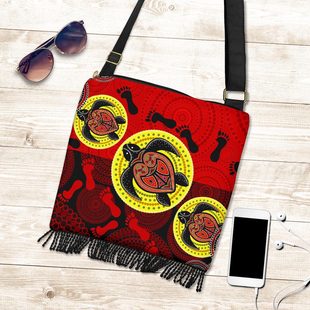 aboriginal-boho-bags-turtle-footprint-circle-dot-painting