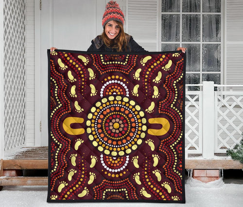 aboriginal-premium-quilt-indigenous-circle-footprint