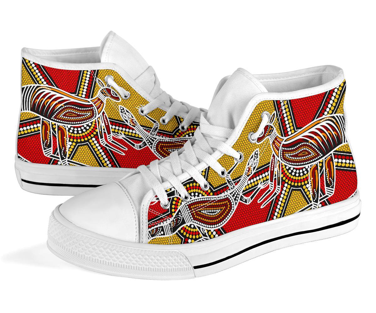 aboriginal-high-top-shoes-kangaroo-dot-painting-patterns