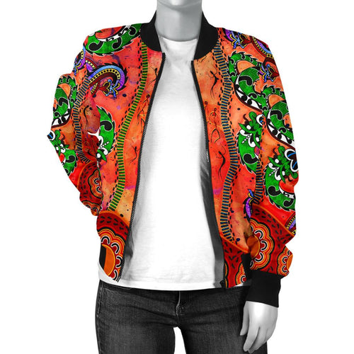 aboriginal-womens-bomber-jacket-aussie-indigenous-patterns-orange