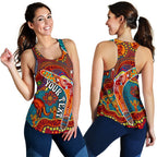 Aboriginal Personalised Women's Racerback Tank - Indigenous Boomerang - Vibe Hoodie