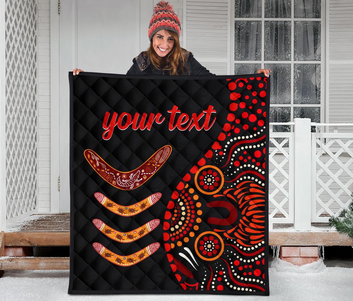 aboriginal-personalised-premium-quilt-aboriginal-boomerangs-with-dot-painting-pattern