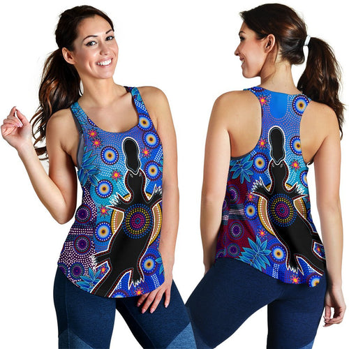 Aboriginal Women's Racerback Tank - Indigenous Platypus - Vibe Hoodie