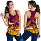 Brisbane Broncos Women's Racerback Tank Anzac Day Simple Style - Maroon - Vibe Hoodie
