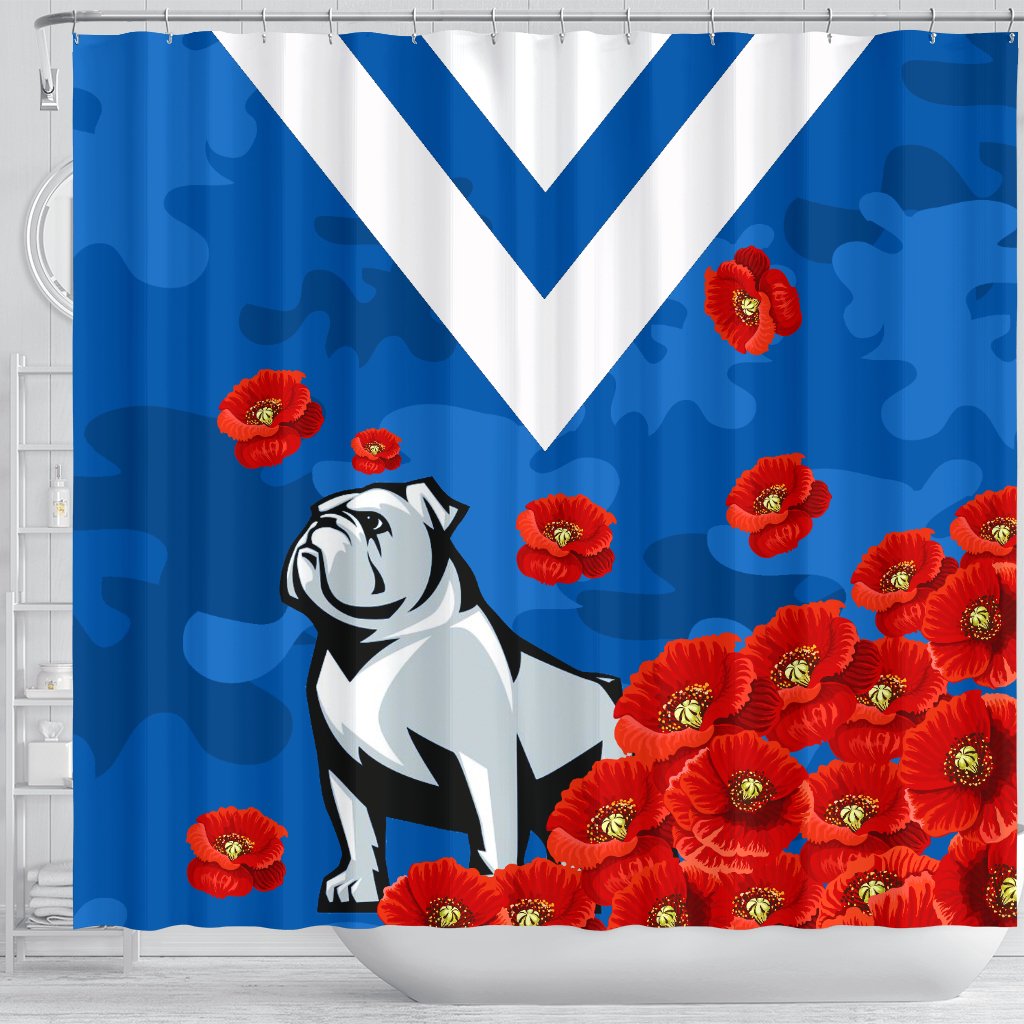 bulldogs-shower-curtain-poppy-flowers