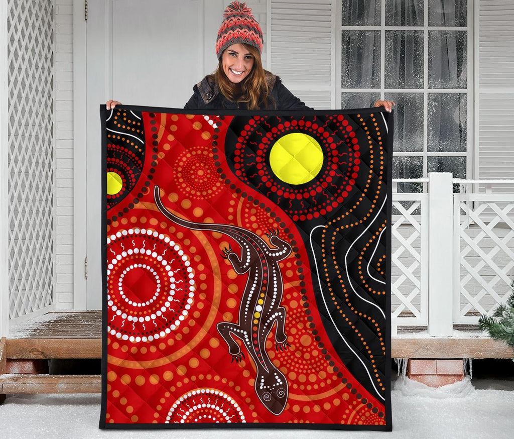 aboriginal-premium-quilt-australia-lizard-dot-painting-art
