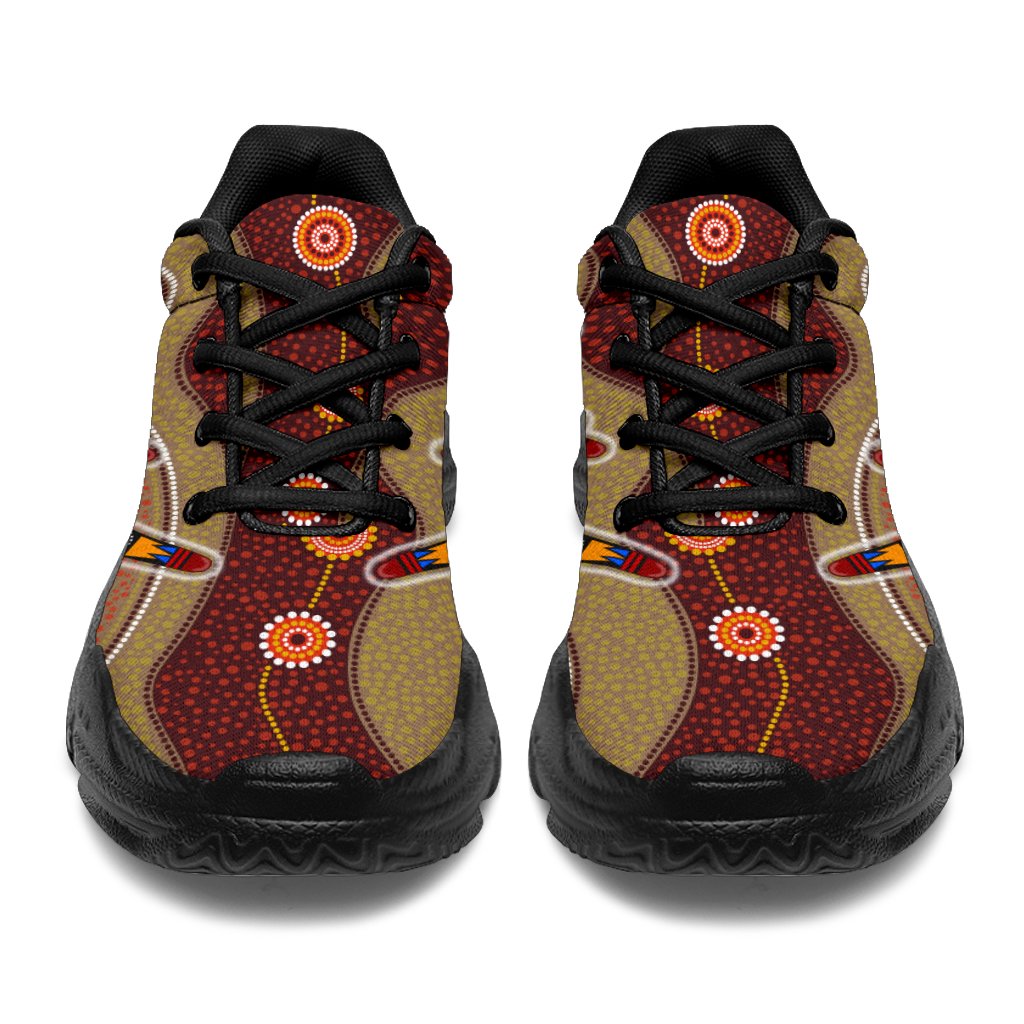 aboriginal-sneakers-boomerang-patterns-circle-dot-painting-chunky