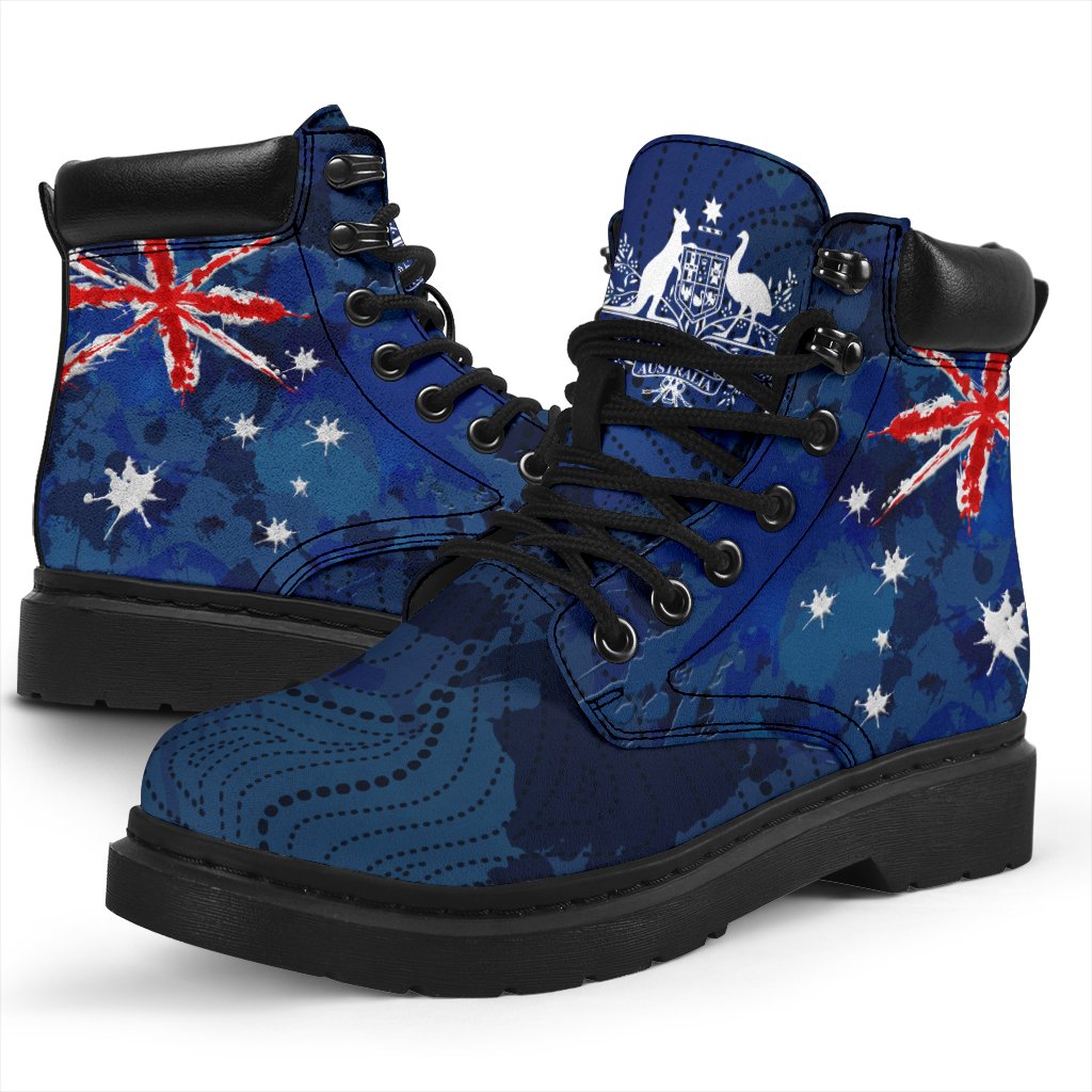 boots-aus-flag-boots-brush-color-aussie-coat-of-arms-unisex