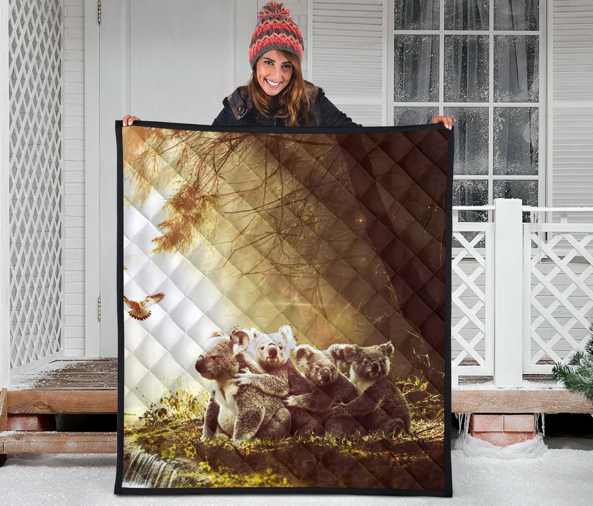 premium-quilts-koala-family-landscape-art