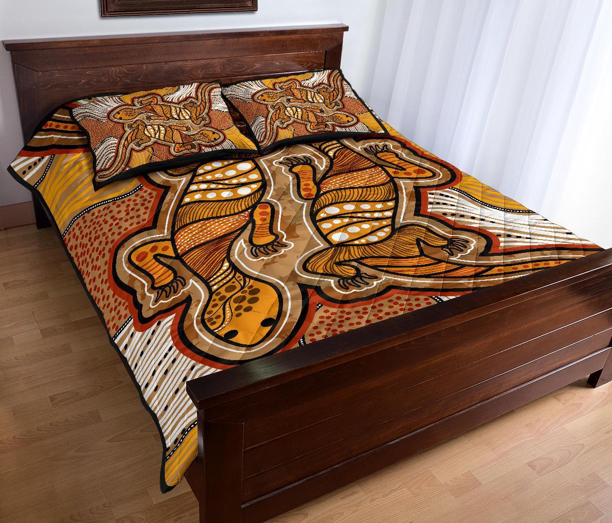aboriginal-quilt-bed-set-indigenous-two-lizard-vintage-stye