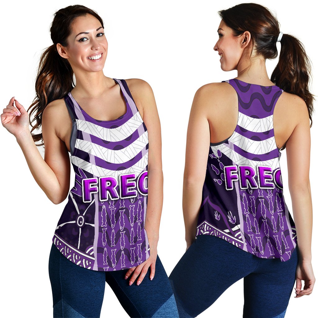 Fremantle Women Racerback Tank Dockers Simple Indigenous Freo - Vibe Hoodie