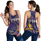 Storm Women Racerback Tank Simple Indigenous - Purple - Vibe Hoodie