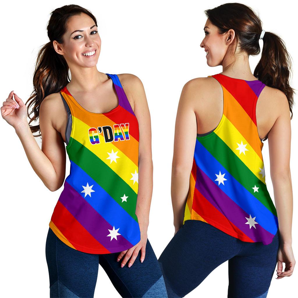Racerback Tank - G Day Tank Top Lgbt Color - Women - Vibe Hoodie