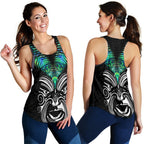 New Zealand Maori Moko Women'S Racerback Tank Paua Shell - Vibe Hoodie