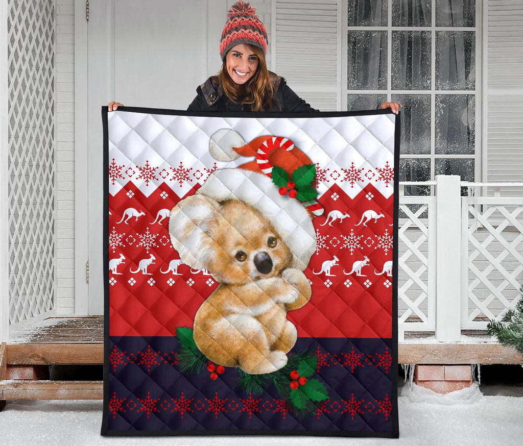 christmas-premium-quilts-koala-coverlets-kangaroo-symbol-snowflakes
