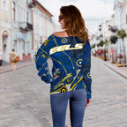 Eels Indigenous Women Off Shoulder Sweater Parramatta - Vibe Hoodie