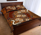 aboriginal-quilt-bed-set-indigenous-brown-lizard-and-white-snake