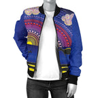 aboriginal-womens-bomber-jacket-sunset-over-the-sea-and-kangaroo-dot-painting