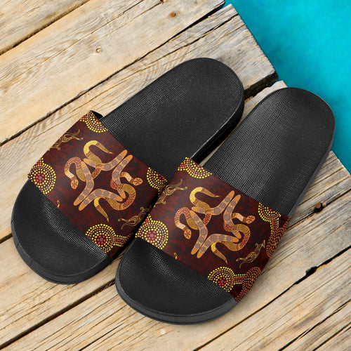 slide-sandals-boomerang-snack-aboriginal-dot-painting