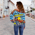 Cowboys Indigenous Off Shoulder Sweater - Vibe Hoodie