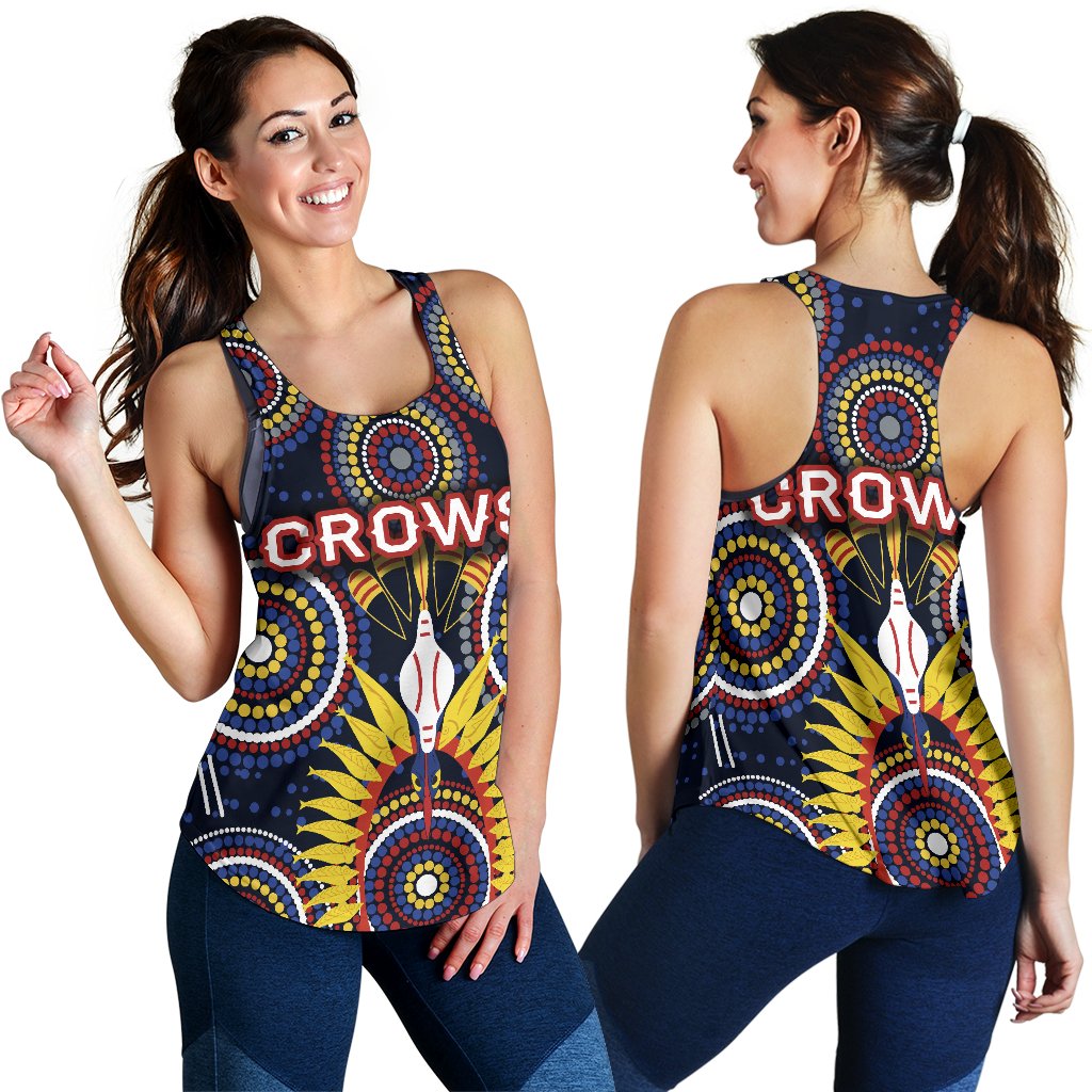 Adelaide Women's Racerback Tank Original Indigenous Crows - Vibe Hoodie