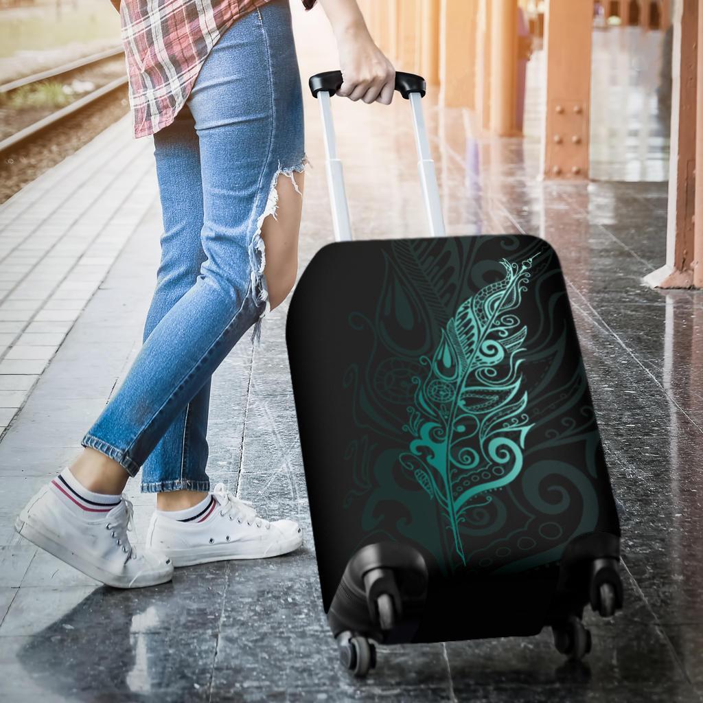 light-silver-fern-luggage-cover-turquoise