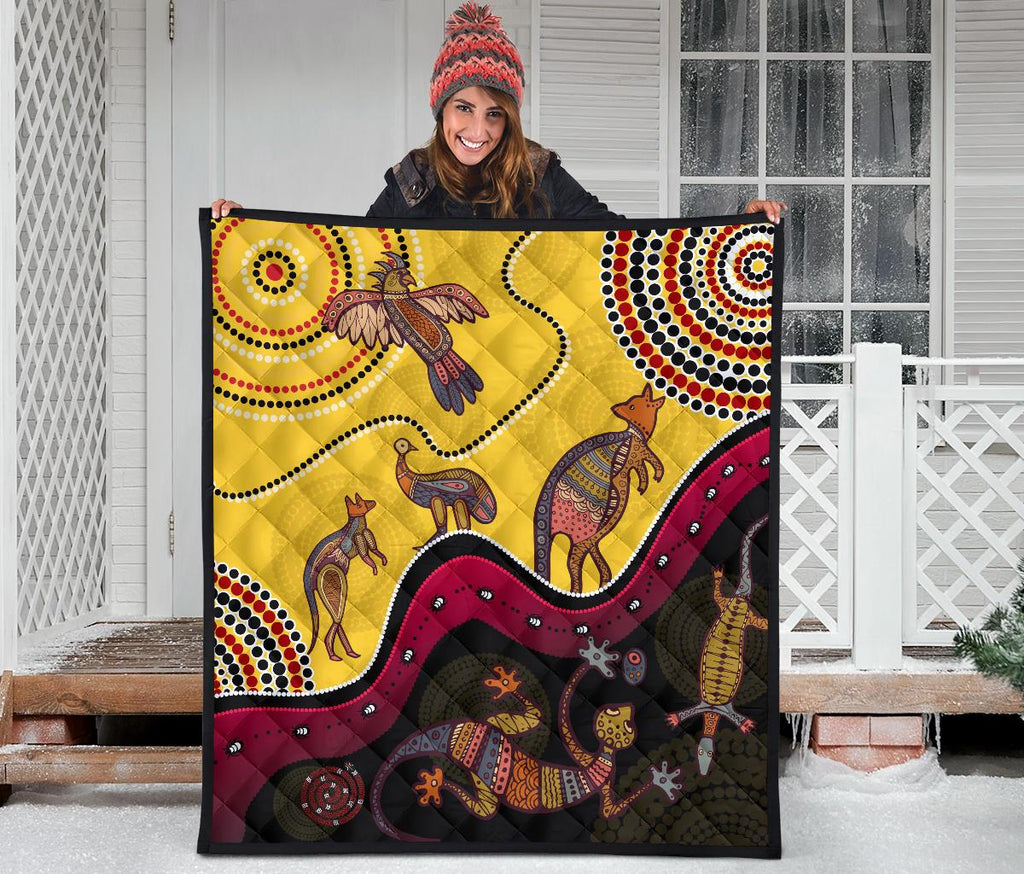 aboriginal-premium-quilt-indigenous-animals-life-art