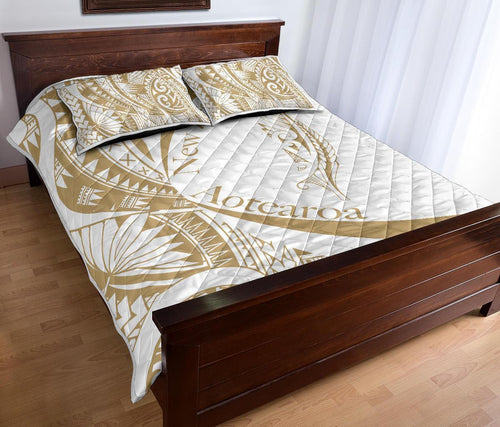 new-zealand-silver-fern-quilt-bed-set-maori-tattoo-circle-style-white