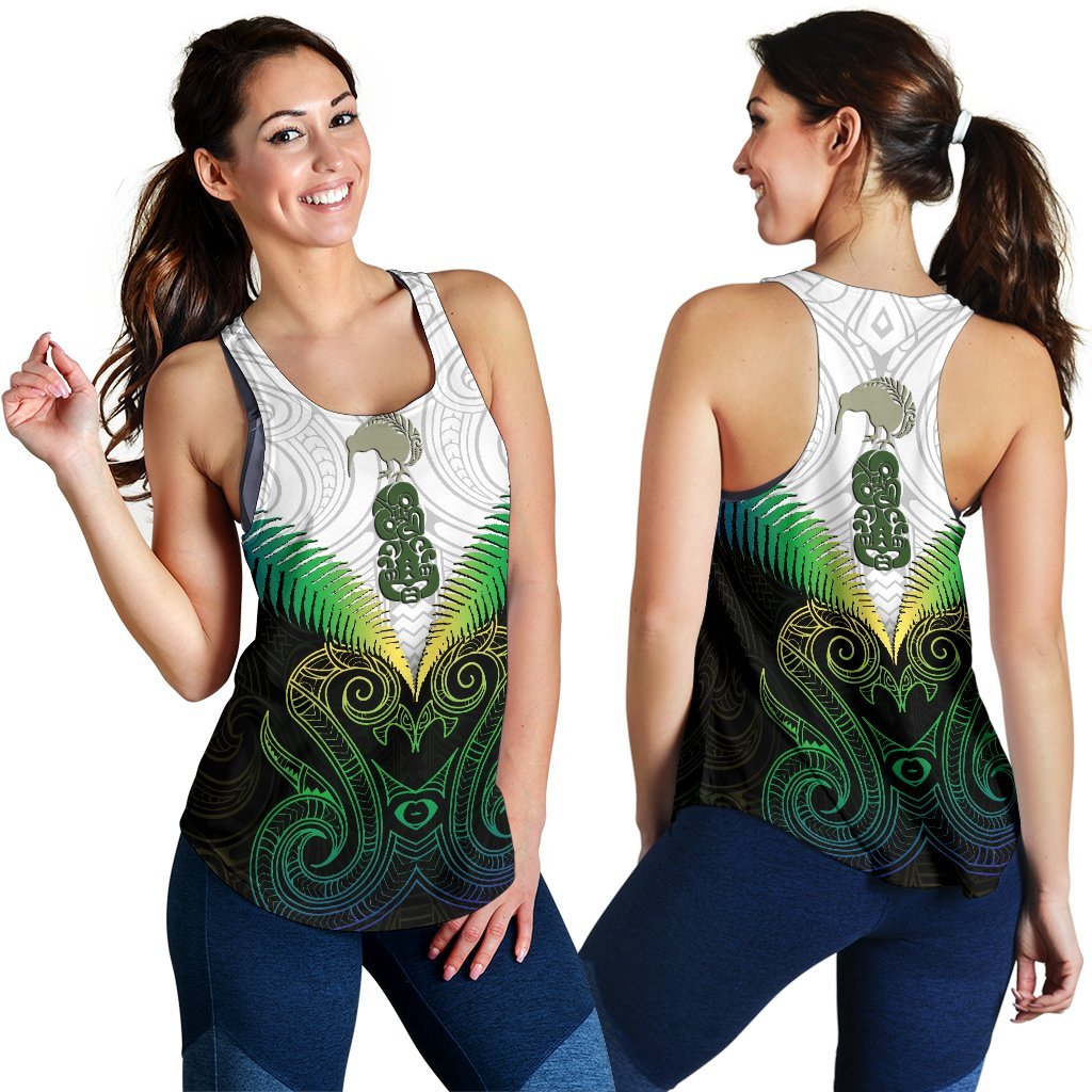 Maori Manaia New Zealand Women Racerback Tank Rasta - Vibe Hoodie