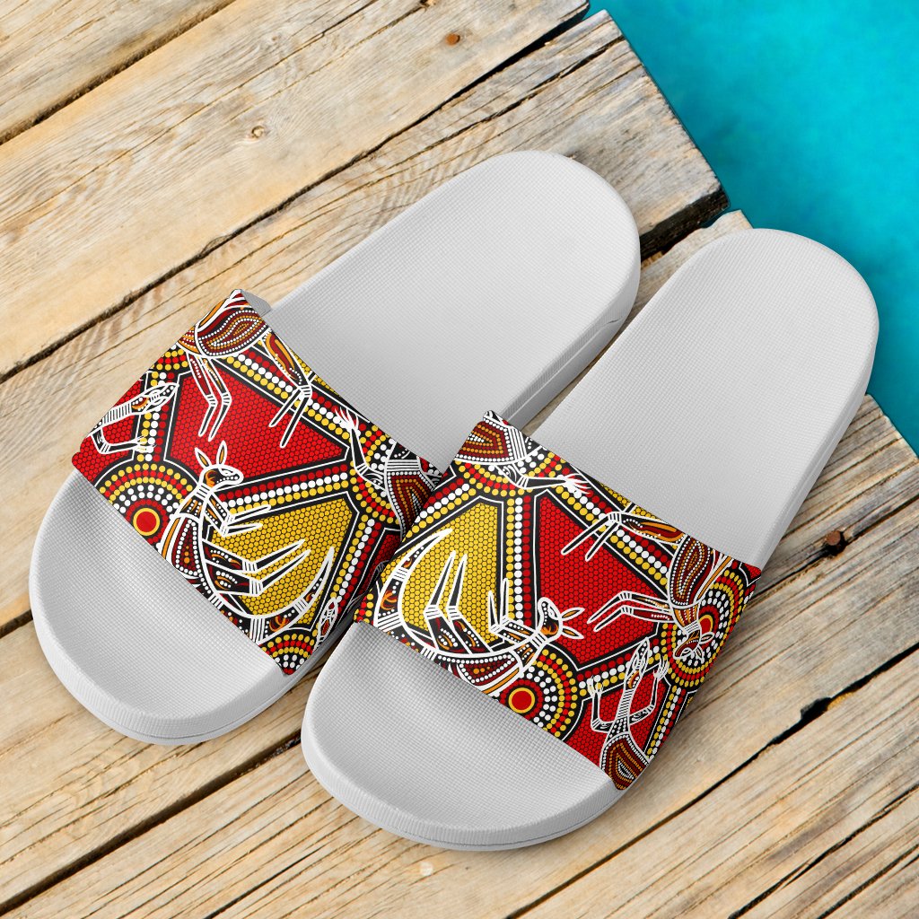 aboriginal-slide-sandals-kangaroo-dot-painting-patterns-ver-01