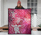 aboriginal-premium-quilt-sea-turtle-with-indigenous-patterns-pink