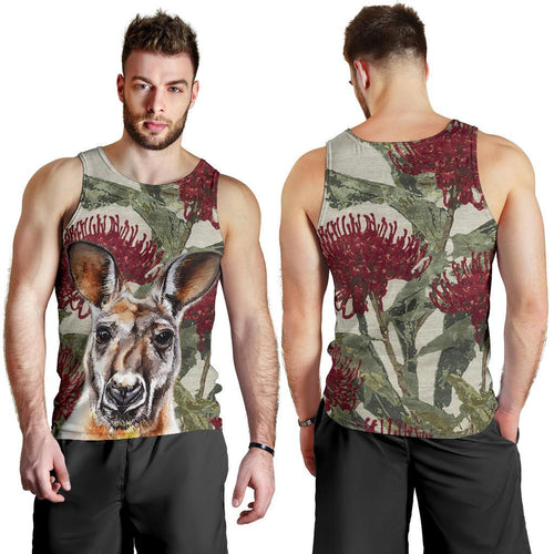 men-tank-top-kangaroo-mens-tank-waratah-painting