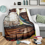 premium-blanket-kookaburra-with-waratah