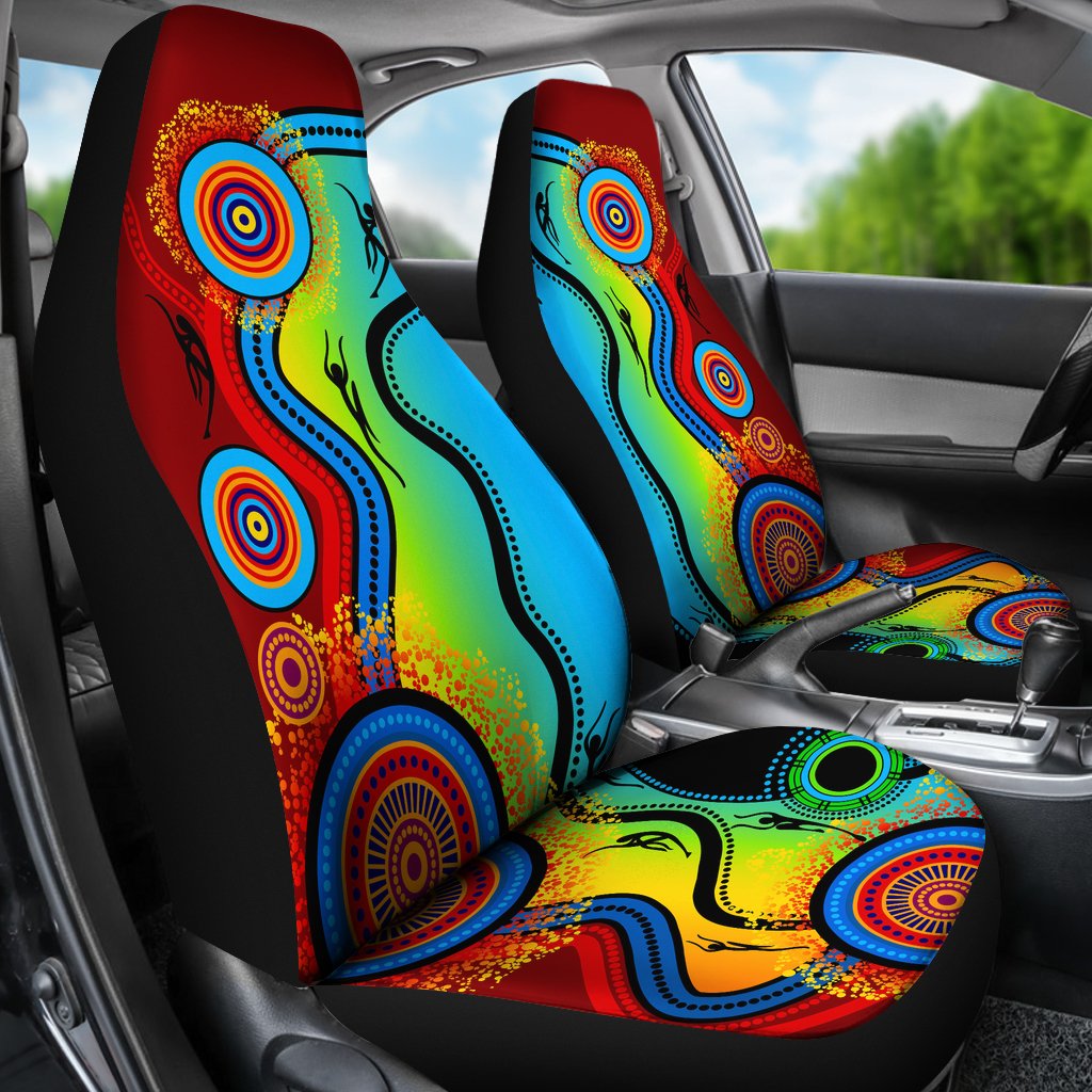 aboriginal-car-seat-covers-indigenous-art-color-circle-patterns-blue-dream