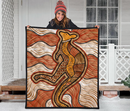 aboriginal-premium-quilt-indigenous-kangaroo-vintage-stye
