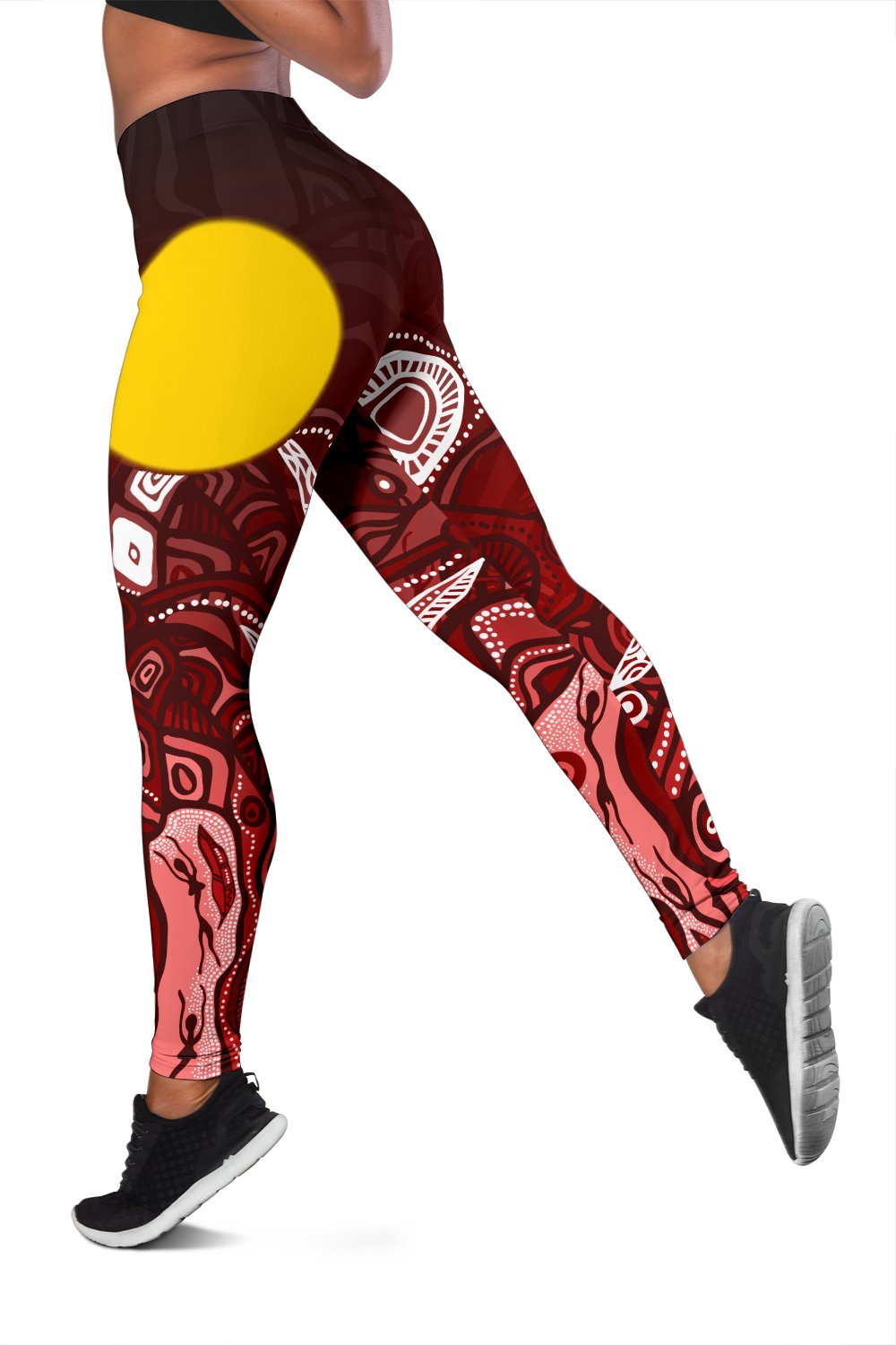 custom-text-aboriginal-leggings-red-landscape